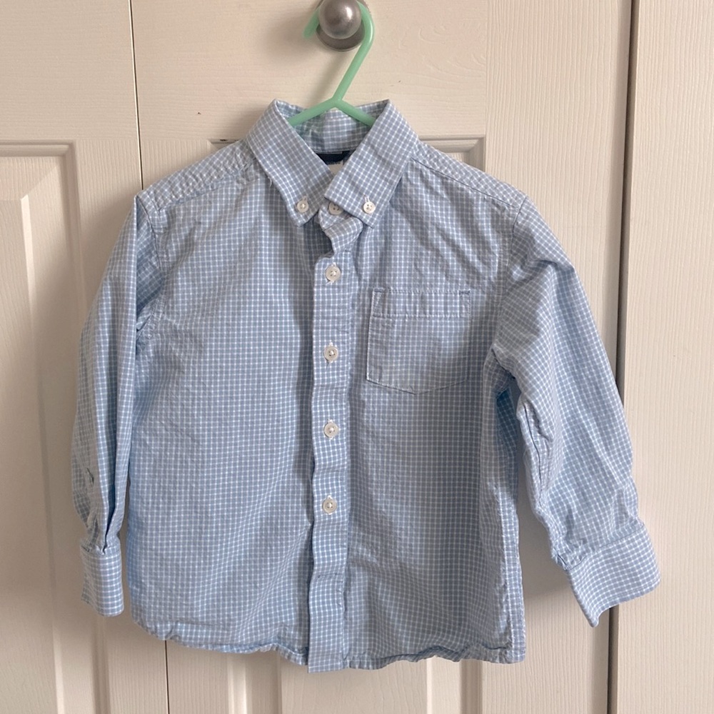 Gymboree blue check dress shirt spring/Easter size 3